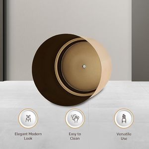 Maceta de Metal Dorada de Lujo con Diseño Floral Manual |   Maceta Moderna para Interiores, para Suculentas, Plantas de la Fortuna, Plantas Pequeñas y Decoración de Mesa para el Hogar - Product Image 3