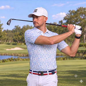 Casual Knitting Cotton Fabric Golf <b>Belt</b> Casual Style <b>Elastic</b> Waist <b>Belt</b> with Navy White Red Stripes Alloy Pin Buckle - Product Image 6