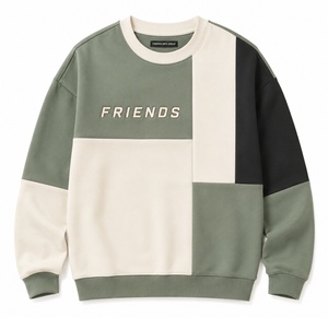 Sweat-shirt à col rond brodé personnalisé, unisexe, coupe classique, pull décontracté d'automne, tricoté 100% coton - Product Image 1