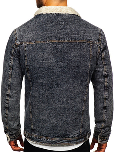 2025 Custom Designed Thickened <b>Denim</b> Winter <b>Jacket</b> for <b>Men</b> Canvas Street Wear Wholesale Fashionable Warm Winter Coat - Product Image 3