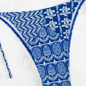 Conjunto de Bikini Personalizado para Mujer, Traje de Baño de Dos Piezas, Ropa de Playa, Logotipo Personalizado, Fabricante OEM ODM - Product Image 4