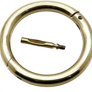 Heavy Duty Brass Bull Nose Ring 3 Inch Diameter with Screw Lock for Livestock Cattle Control Durable Farming Equipment - Product Image 4