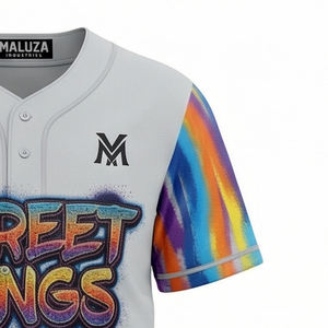 Camiseta de béisbol retro, uniforme de equipo premium, ropa deportiva transpirable, tendencia en EE. UU. y Europa, MALUZA INDUSTRIES - Product Image 2