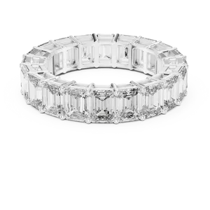 แหวนเพชรทรงเหลี่ยมมรกตแบบฝังเต็มวง 6.00 กะรัต ทองคำแท้ 10K 14K 18K สำหรับทั้งชายและหญิง ได้รับการรับรองจาก IGI เครื่องประดับชั้นดี - Product Image 3