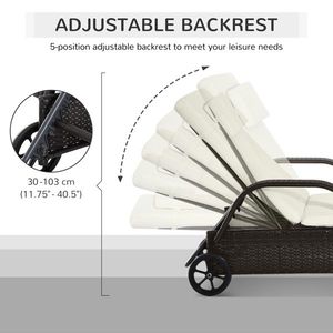 Chaise longue en rotin élégante pour l'extérieur, pour le confort et le style - Product Image 6