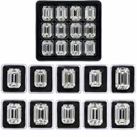 Diamant Solitaire CVD de Laboratoire Certifié IGI, Taille Émeraude, Pureté VS1 Excellente, 10-12 Carats, Couleur D, Perçage Laser