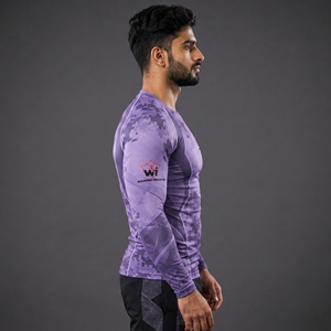 Mens Performance Rash Guard Long Sleeve <b>Athletic</b> Shirt For Surfing Paddle Boarding Swimming And Beach Fitness - Product Image 3
