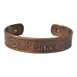 Brazalete Magnético de Cobre Ecológico Hecho a Mano, Inspirado en la Paz, Joyería Terapéutica para la Relajación, el Sueño y el Bienestar del Cuerpo y la Mente - Product Image 2