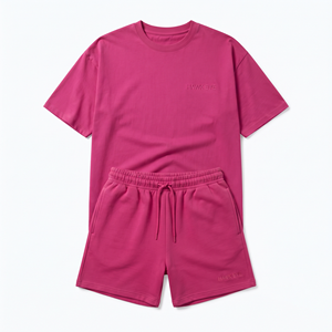 Ensemble décontracté deux pièces pour femme, motif uni, t-shirt oversize et short au-dessus du genou, idéal pour les tenues d'été – Vente en gros sur mesure - Product Image 4
