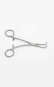 Pinza Vascular Quirúrgica de Acero Inoxidable con Mandíbula Curva de 19 cm, Calibrada para Anastomosis Neonatal, Instrumento Reutilizable, Manual - Product Image 4