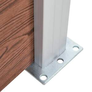 Panel de Cerca de WPC Marrón de 37.4''x(41.3''-70.9'') para Construcción de Jardines - Product Image 5