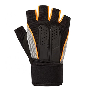 HARAZ Sporty Black PU Touchscreen Fingerless Gloves Wrist Length Breathable Unlined Eco-Friendly Four Seasons Daily Outdoor Use - Product Image 3