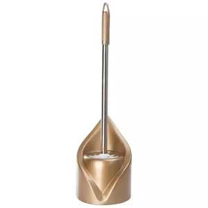 Champagne Gold Stainless Steel Toilet <b>Brush</b> Holder Set Modern Creative <b>Floor</b> Standing Bathroom Cleaning Tool for Luxury Villa - Product Image 1