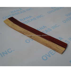 Long Wooden Incense Holder Ash Catcher Tray Two Tone Wood Pattern Stick Burner for Aromatherapy Meditation And Yoga - Product Image 5