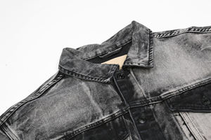 Custom Vintage Washed <b>Denim</b> Fabrics Custom <b>Denim</b> <b>Jacket</b> Men Men's <b>Jackets</b> - Product Image 4