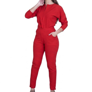 Medical Scrubs Nursing Women Knitted 100% Cotton Breathable Quick-drying Hospital Uniform Sets Joggers <b>Cheap</b> Price OEM - Product Image 3