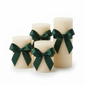 Cinta de Satén Verde Bosque Oscuro de 12 mm, de una Sola Cara, Venta al por Mayor, 10 Rollos x 8 Metros, para Regalos de Vino, Cajas de Navidad, Cestas Gourmet, al por Mayor - Product Image 2