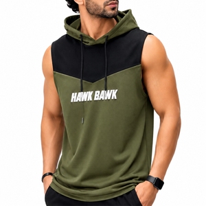 <b>Men's</b> Hooded <b>Tank</b> <b>Top</b> Premium Fabric Hooded Design Sleeveless Style Gym Ready Athletic Fit Soft Fabric Breathable Wear <b>For</b> <b>Men</b> - Product Image 1
