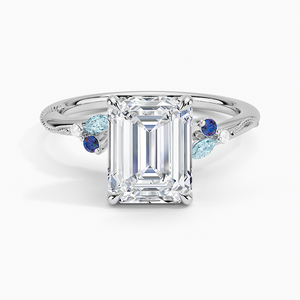 BOJ <b>Ring</b> 0107 Emerald Cut 925 <b>Silver</b> Lab Alexandrite Prong Setting <b>Solitaire</b> Diamond <b>Ring</b> 2ct D Color VVS1 Moissanite GRA - Product Image 1