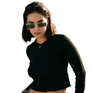Top Corto para Mujer, Diseño Elegante con Volantes, Material Transpirable y Altamente Elástico, Prenda Esencial para el Guardarropa, Uso Diario - Product Image 6
