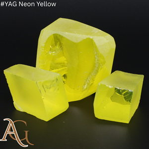 Piedra de YAG cultivada en laboratorio, color amarillo neón, tratada térmicamente, con cambio de color, creada en laboratorio. - Product Image 4
