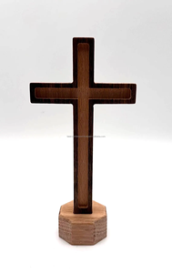 Usine En Gros Décoration Noyer Religieux Chrétien Cadeau Personnalisé Suspendu À La Main Mur Église En Bois Croix Par FWE - Product Image 5