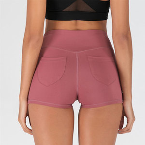Custom Ladies High Waist <b>Tummy</b> <b>Control</b> Butt Lifting Yoga Shorts Fitness Wear Running Quick Dry Gym Workout Shorts for Women - Product Image 6