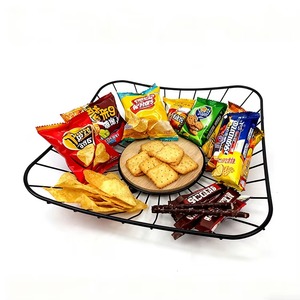 Home <b>Kitchen</b> Tabletop Metallic Black Coated Vegetable <b>Basket</b> Medium Size Metal Fruit <b>Basket</b> Organizer <b>Basket</b> From India - Product Image 5