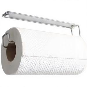 Nouveau porte-serviettes mural élégant en métal nickelé, écologique, fait main, étanche, pour accessoires de salle de bain et de cuisine - Product Image 1