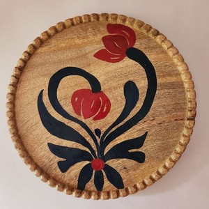 Bandeja de Servir de Madera de Cedro Hecha a Mano - Vajilla de Madera de Moradabad al por Mayor - Product Image 4