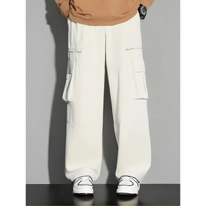 Pantalon de survêtement cargo oversize pour homme, style streetwear, coupe ample, en molleton de coton, multi-poches, personnalisable - Product Image 4