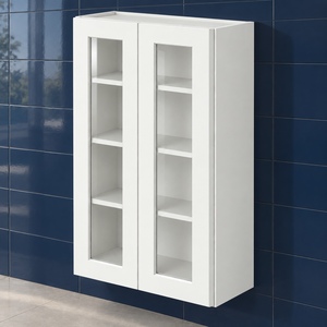 Armario de Pared con Puerta de Vidrio de 24 x 42 Pulgadas, Estilo Shaker Blanco, Hecho a Medida, RTA, Directo de Fábrica en Vietnam - Product Image 4