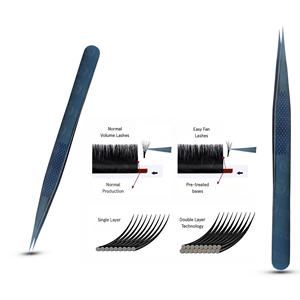 Pinzas Rectas Profesionales de Acero Inoxidable para Extensión de Pestañas, Pinzas Metálicas Ligeras de Precisión, Venta al Por Mayor OEM - Product Image 1