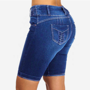 Premium <b>Stretch</b> <b>Denim</b> Shorts for Women Trendy Cut Breathable Comfort Quick Dry Mid Waist Vintage Style Boot Cut for Daily Wear - Product Image 5