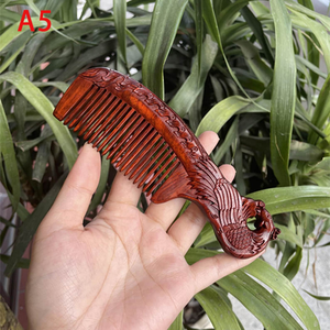 Curved Handle Wooden Hair <b>Comb</b> Handmade <b>Wide</b> Tooth Natural Wood Styling And Detangling <b>Comb</b> Accessory - Product Image 6