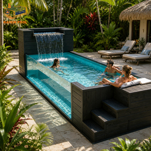 Piscina Prefabricada <span class=keywords><strong>de</strong></span> <span class=keywords><strong>Instalación</strong></span> Rápida <span class=keywords><strong>de</strong></span> Primera Calidad, Piscina y Spa <span class=keywords><strong>de</strong></span> Fibra <span class=keywords><strong>de</strong></span> Vidrio FRP Acrílico, Jacuzzi Exterior, Piscina Contenedor - Product Image 3