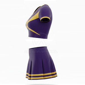 ชุดเครื่องแต่งกายเชียร์ลีดเดอร์สมัยใหม่ พร้อมตัวเลือกแขนเสื้อ ทรงกระชับ ผ้าเนื้อยืดหยุ่น เหมาะสำหรับการเคลื่อนไหวอย่างแอคทีฟ - Product Image 3