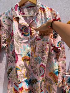 Ensembles de pyjamas à imprimé floral, ensembles de pyjamas en coton indien, ensembles de pyjamas de nuit, robes de nuit, vêtements bohèmes, cadeaux pour elle, Wo - Product Image 6