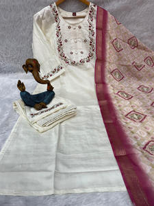 Ensemble Salwar en Soie Marina Lavande Tendance, Style Indien et Pakistanais, Nouveauté Exclusive pour Femme, Tenue Ethnique de Soirée et de Mariage - Product Image 3