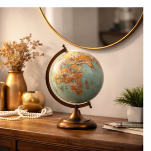 Globo Terráqueo Ejecutivo de Escritorio con Base de Hierro y Globo de Plástico |   Globo Terráqueo Educativo para Escritorio de Oficina, Mesa de Estudio y Decoración del Hogar - Product Image 4