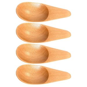 Cuillère en bois classique écologique faite à la main avec des poignées longues et fines et des capacités de 10 à 30 ml pour les aliments et les produits de bain - Product Image 1