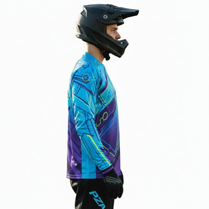 Maillots de cyclisme homme respirants et imprimés pour l'été, personnalisables en gros, pour VTT, moto, BMX, DH, séchage rapide - Product Image 3