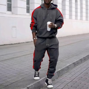 Custom Mens Color Blank Hoodie and <b>Sweatpants</b> <b>Set</b> Loose Fit Streetwear Joggers Sweatsuit <b>Set</b> OEM Factory Casual Tracksuit - Product Image 3