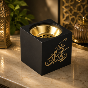 Handcrafted Black Resin Bakhoor Incense Burner Designer Arabic Oud Holder For Ramadan <b>Eid</b> Festive Luxury Home Decor <b>Gift</b> <b>Box</b> - Product Image 5