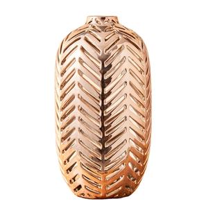 Handcrafted <b>Rose</b> Gold-Toned Cutwork Platter Metal Flower <b>Vase</b> Nordic Big Home Goods Decorative Iron Flower <b>Vase</b> - Product Image 1