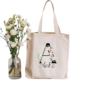 Custom Logo Cotton <b>Canvas</b> Tote <b>Bag</b> | Custom Printed <b>Large</b> (>50cm) Long Handle Pull Closure Party Use Reusable Shopping <b>Bag</b> - Product Image 1