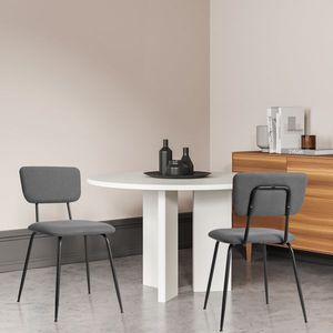 Set Moderno di 6 Sedie Imbottite Grigie per Cucina, Bar e Ufficio - Product Image 5