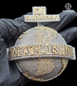 Colgante de Diamantes con Incrustaciones de Alta Demanda, Joyería Hip Hop al Por Mayor, Mejor Precio de Proveedor Indio - Product Image 1