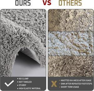 Hot Selling 17"x24" Microfiber Bath <b>Mat</b> Super Absorbent Non-Slip Floor Thick Plush Shaggy Tufted <b>Bathroom</b> Rug Washable Hotel - Product Image 3