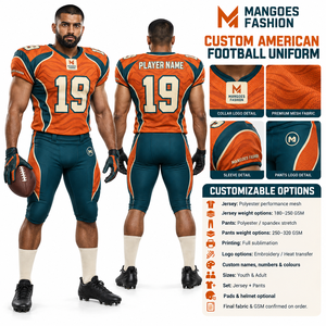Tenue de football américain personnalisée pour hommes adultes, maillot et pantalon de football sublimés, spandex/polyester, respirant, antibactérien - Product Image 6